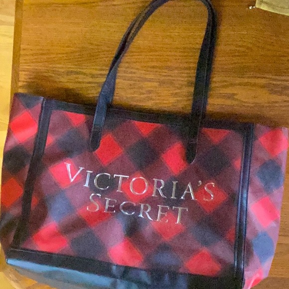 Victoria's Secret Bags Victorias Secret Plaid Tote Bag Poshmark